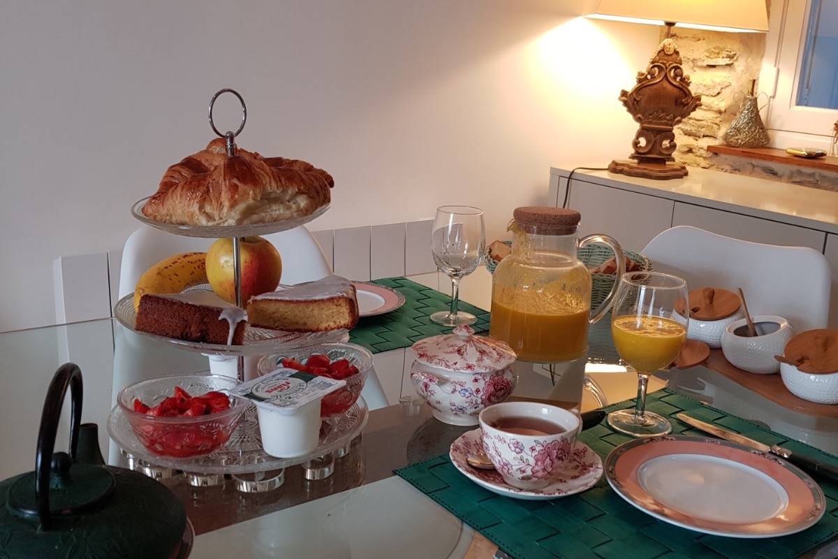 Petit dejeuner dans le séjour
