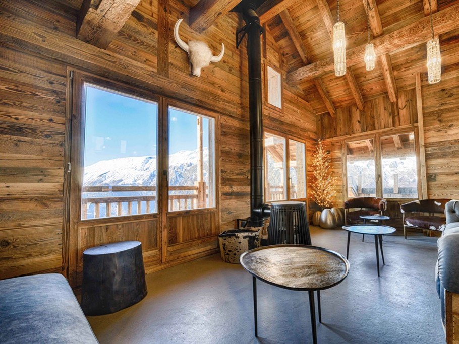 le séjour face à ce superbe panorama