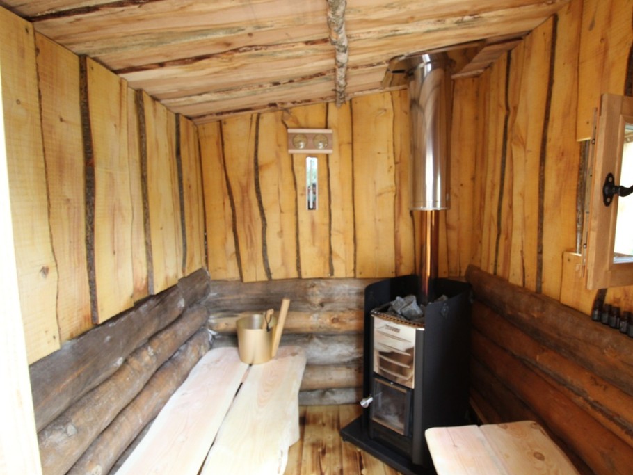 Sauna traditionnel attenant, Bergerie du Lac - Les Cabanes du Lac de Pierre Percée