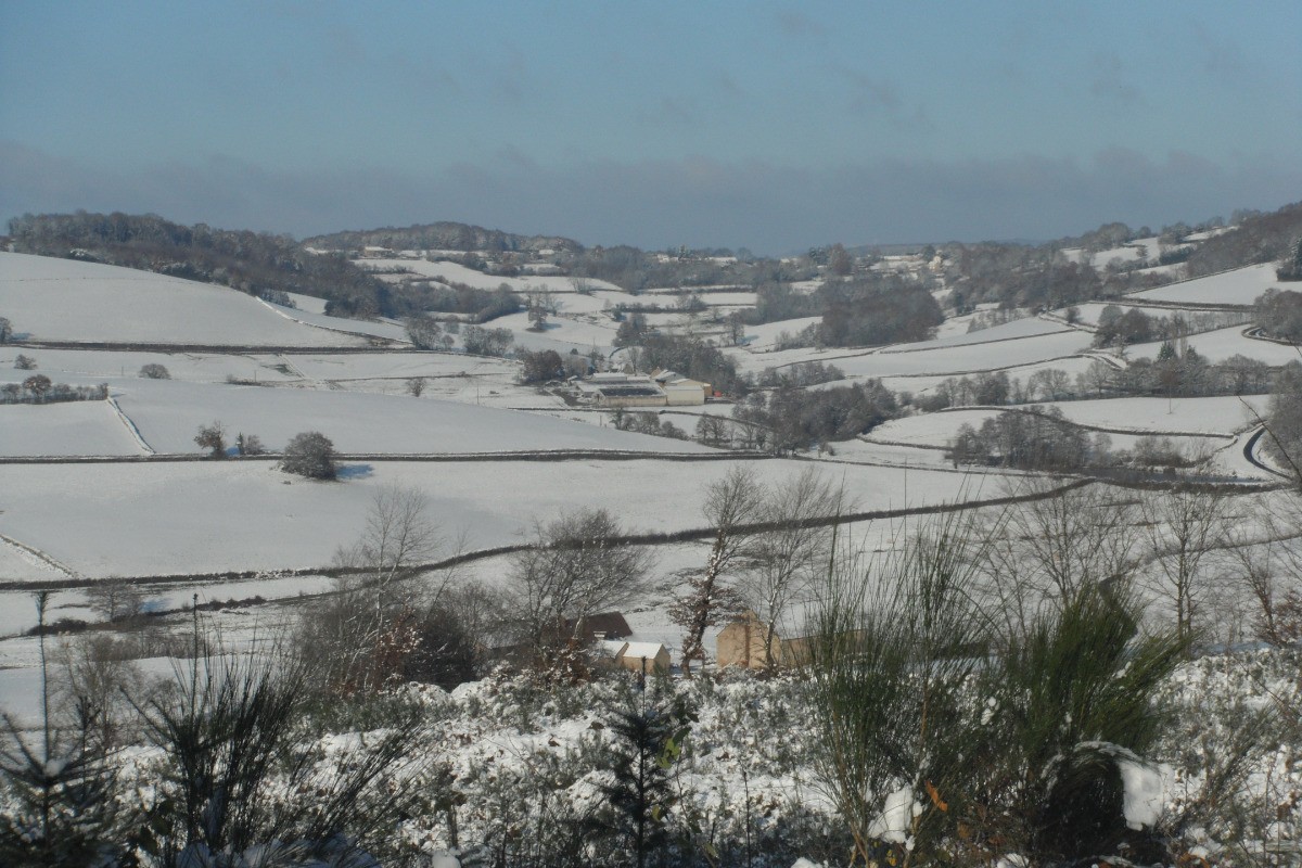 Paysage de Bussy sous la Neige