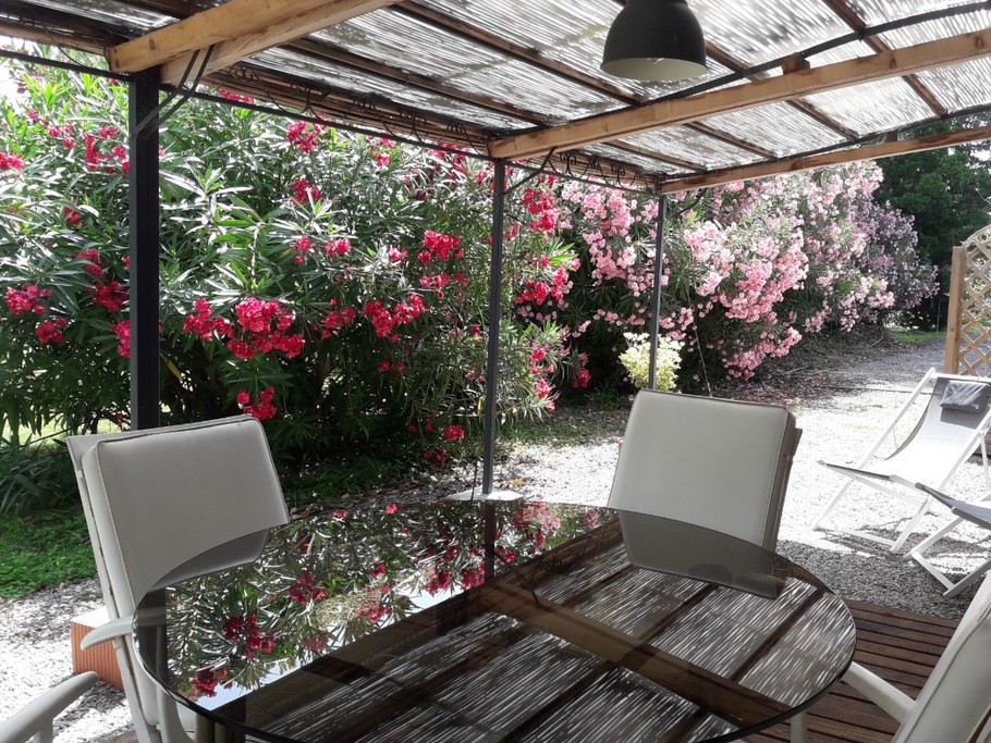 Terrasse ombragée des Romarins