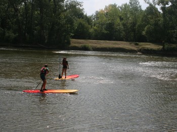 Paddle sur la rivière d'Ain.