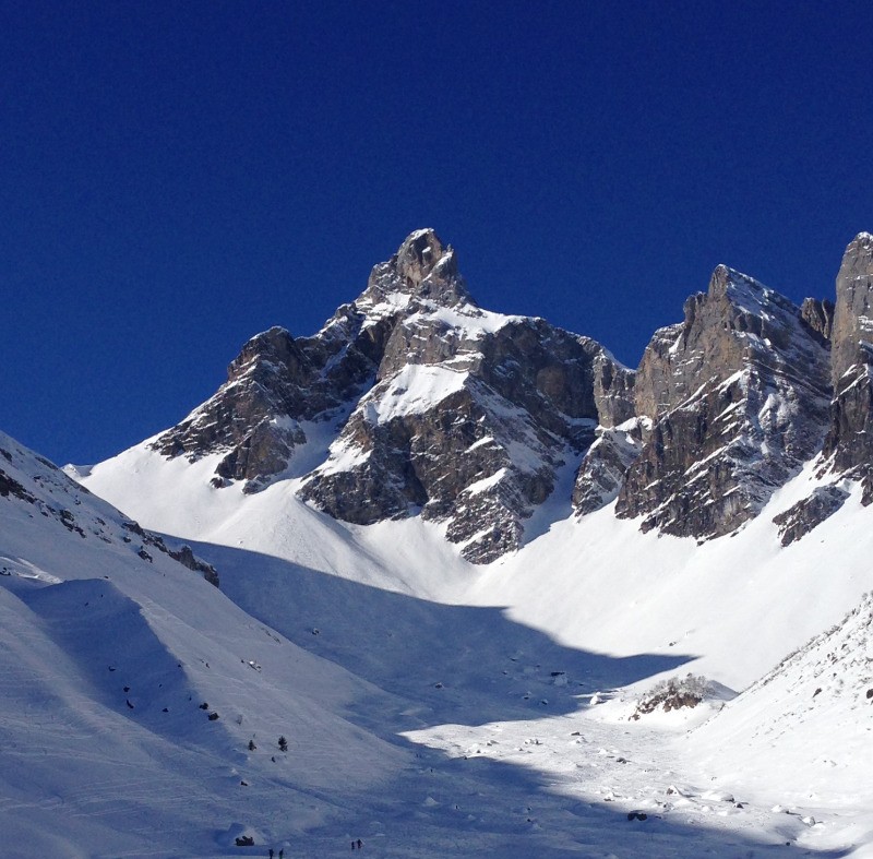 "La Pointe Percée" sommet culminant des Aravis par le vallon de Doran