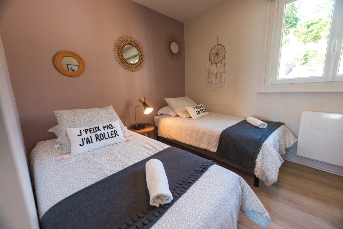 Chambre 2 lit simples - donnant sur l'arrière