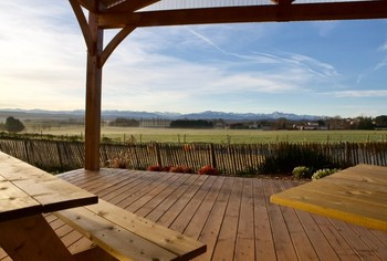 Duffort-Gers-Domaine de la Cambre-roulotte-camping à la ferme-nature-déconnexion-vue sur les Pyrénées