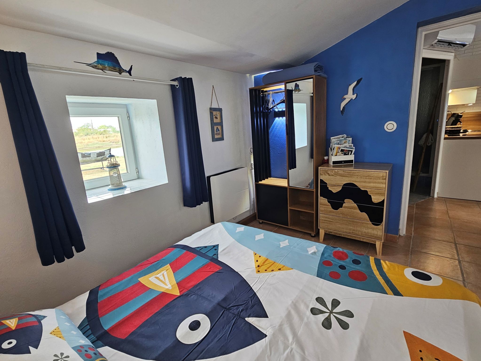 La chambre pour 2 avec lit 160x200 du Cottage Etang Salé en Charente maritime