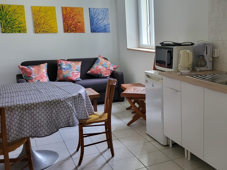 Gîte Pioch de Crapis à  Terre de Bancalié entre Albi et Réalmont - Coin salon /cuisine
