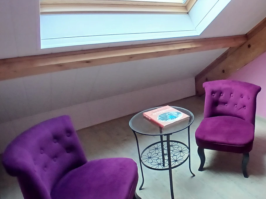 Aloreedubois, gîte 6 pers., Saint Ours les Roches, Puy de Dôme, Coin lecture