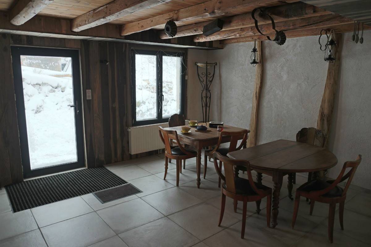 La salle à manger - Chambre Chalet à la ferme à Cornimont