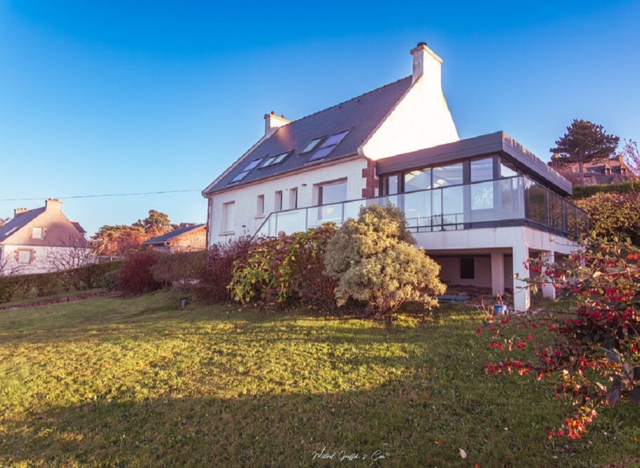 Depuis le bas du terrain