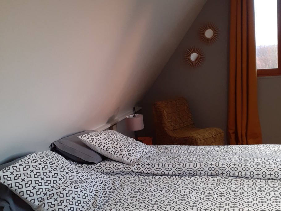 Lit double, chambre "nature"