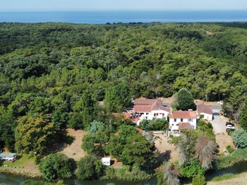 Bird's eye view of the house