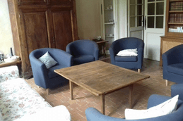 Gîte du Château -Salon Bibliothèque étage