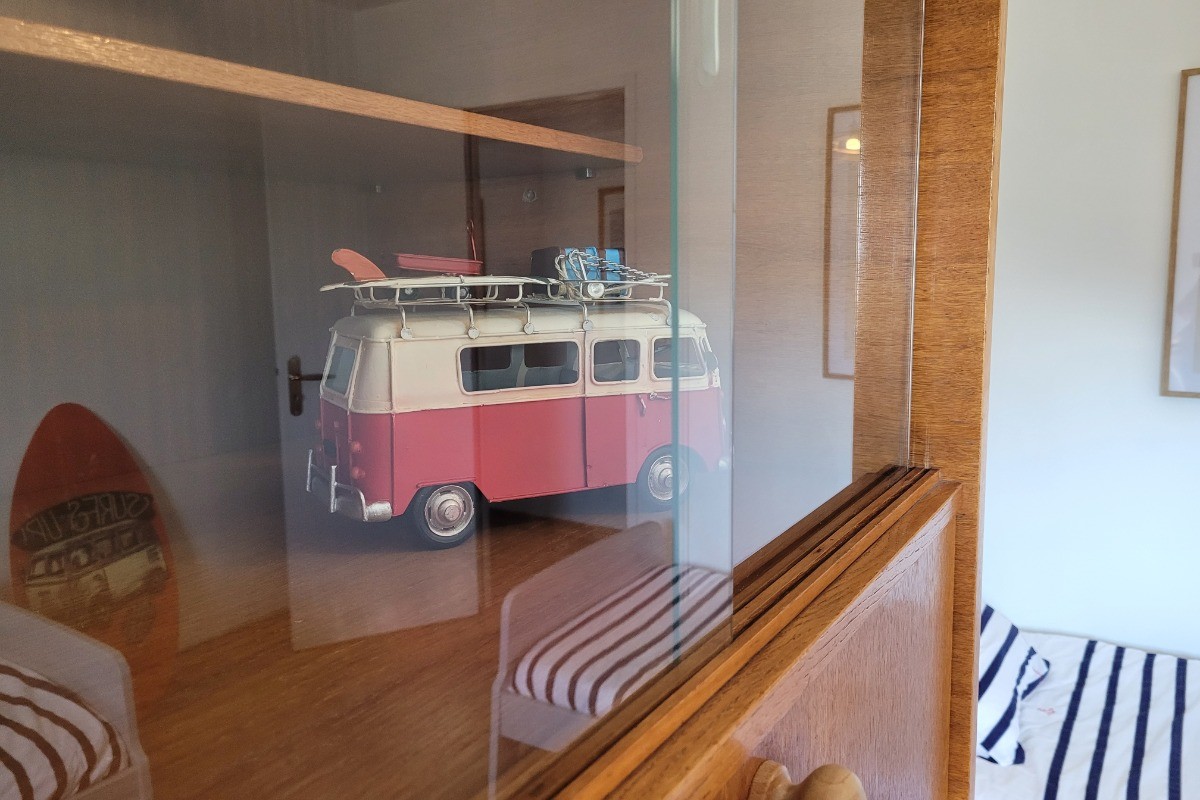 Le Moine, Location, Plouha, Point de la Tour, Clévacances, Chambre avec 2 lits simples