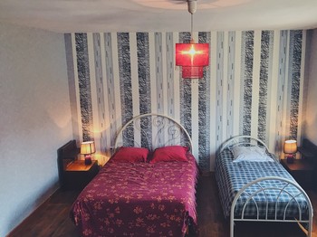 Chambre d'amis - lit double et lit simple