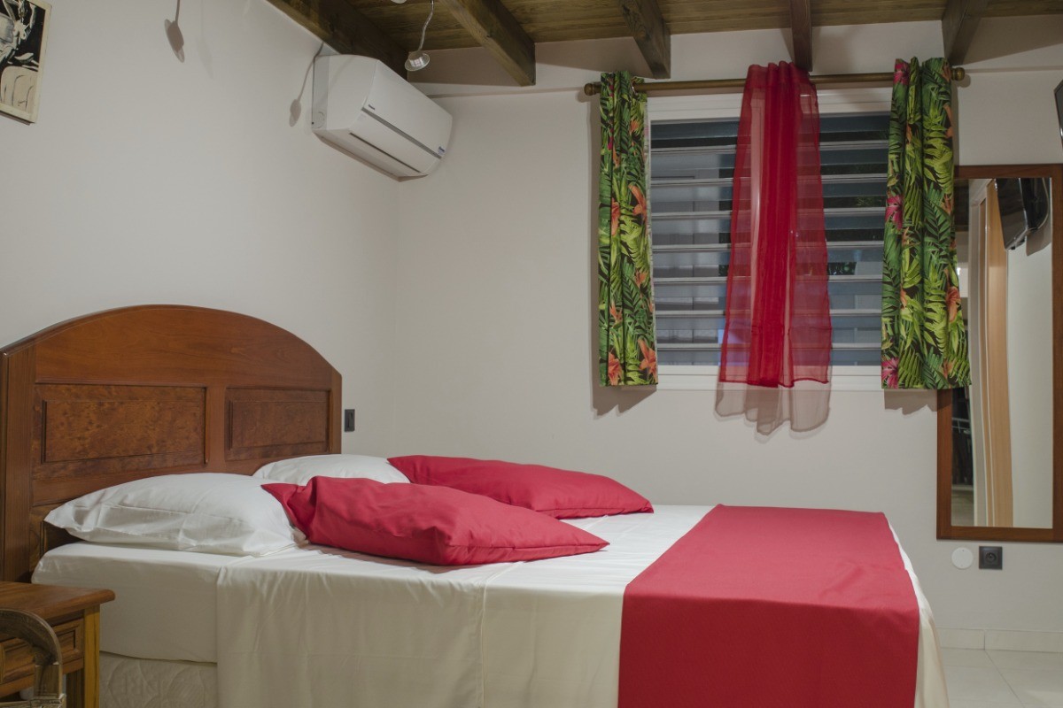 chambre 1 rez de chaussé climatisée + moustiquaires aux fenetres