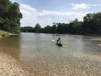 Canoë kayak à Priay, rivière d'Ain.