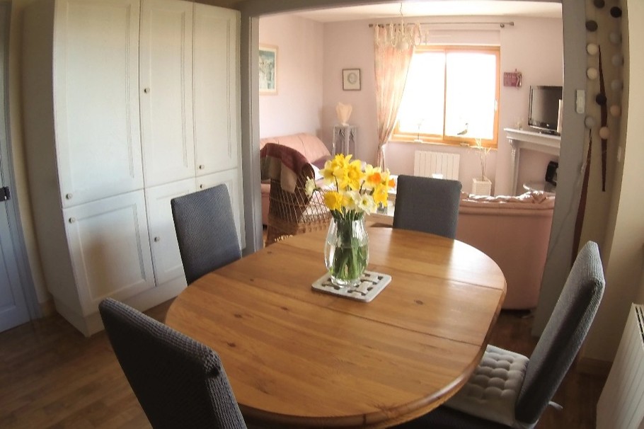 les galets, location, appartement, Pléneuf Val André, Mme Bidan Claudine, séjour salle à manger