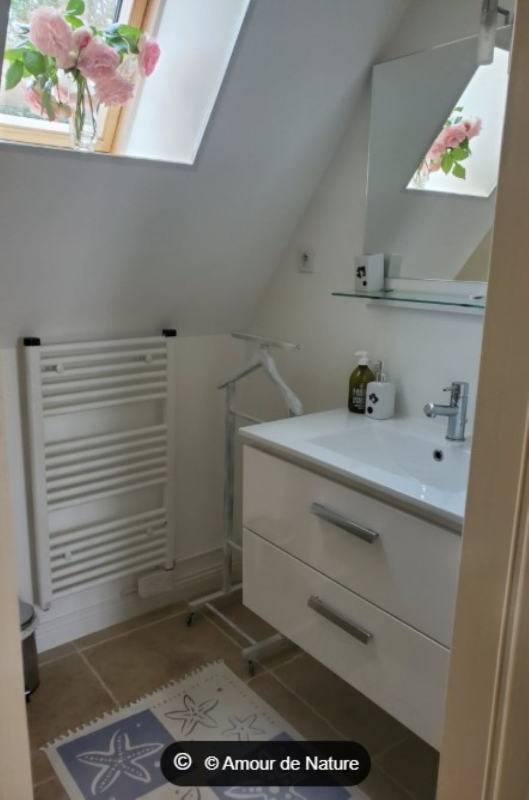 Salle d'eau moderne avec douche à l'italienne