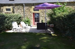 terrasse avec jardin et vue mer