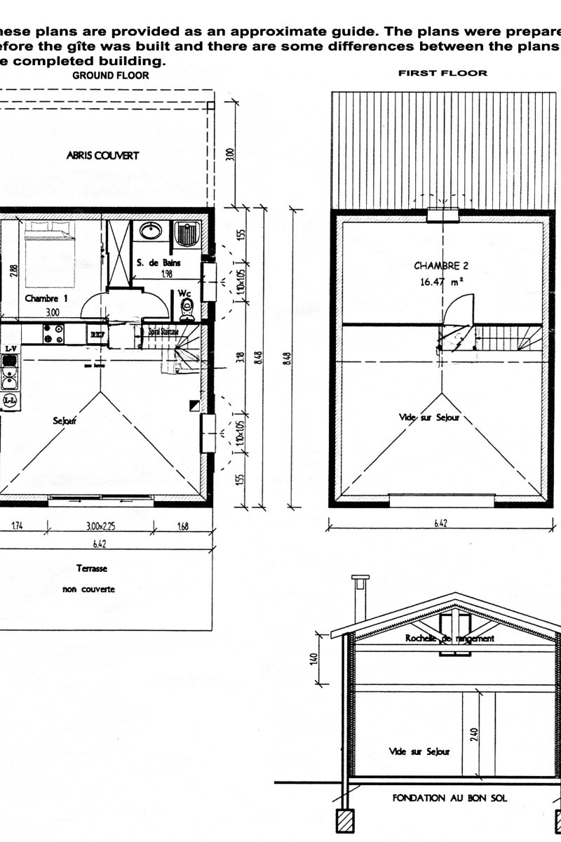 Plans du gite