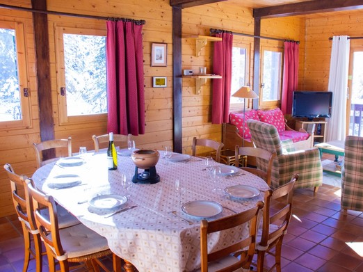 espace étage, séjour et salon 30m2 /CHALET LA GELINOTTE - 8 personnes - Station de ski - LA PLAGNE Centre