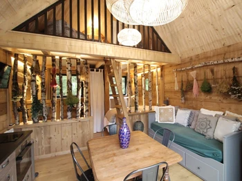 Pièce de vie - Lodge romantique - Les Jolis Chalets