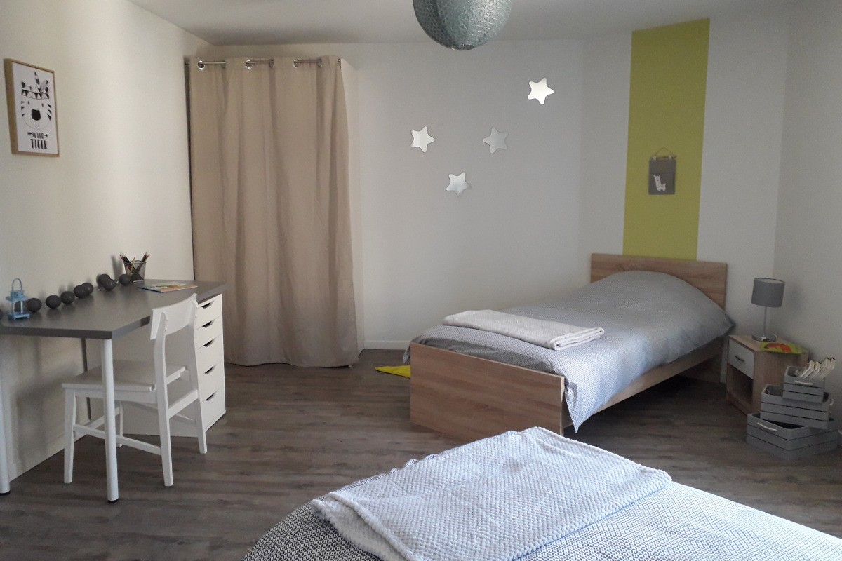 Gîte Amélie - chambre deux lits simples
