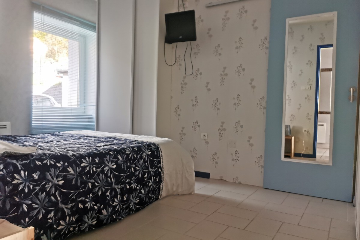 chambre bleu - Maison mitoyenne à Bussang