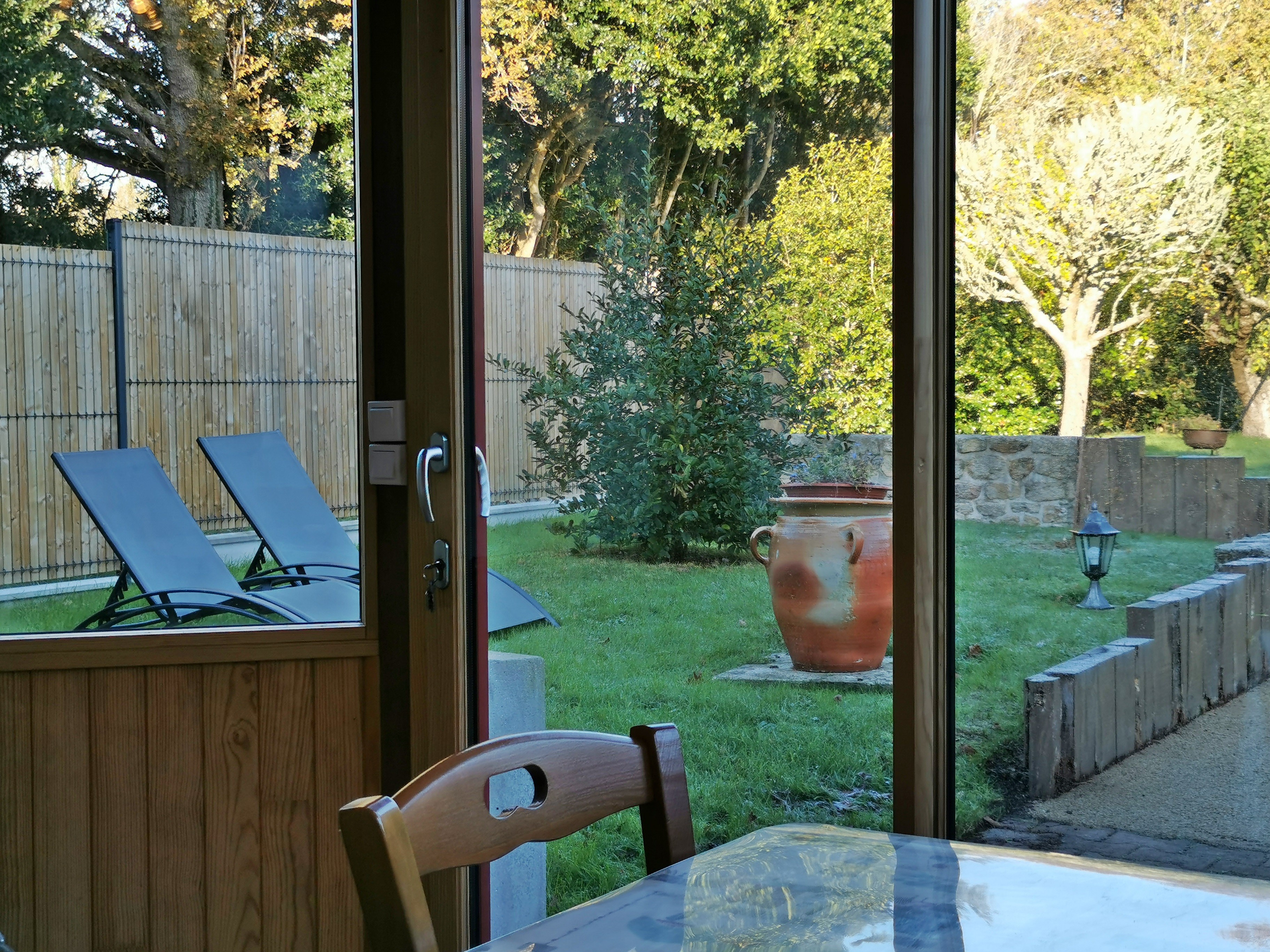 veranda with access to private garden