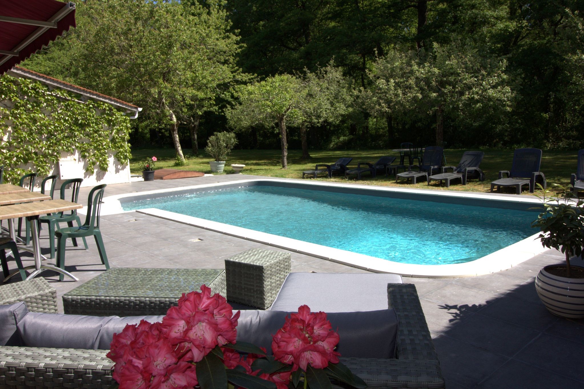 La piscine partagée du gite Marcheroux à Amboise