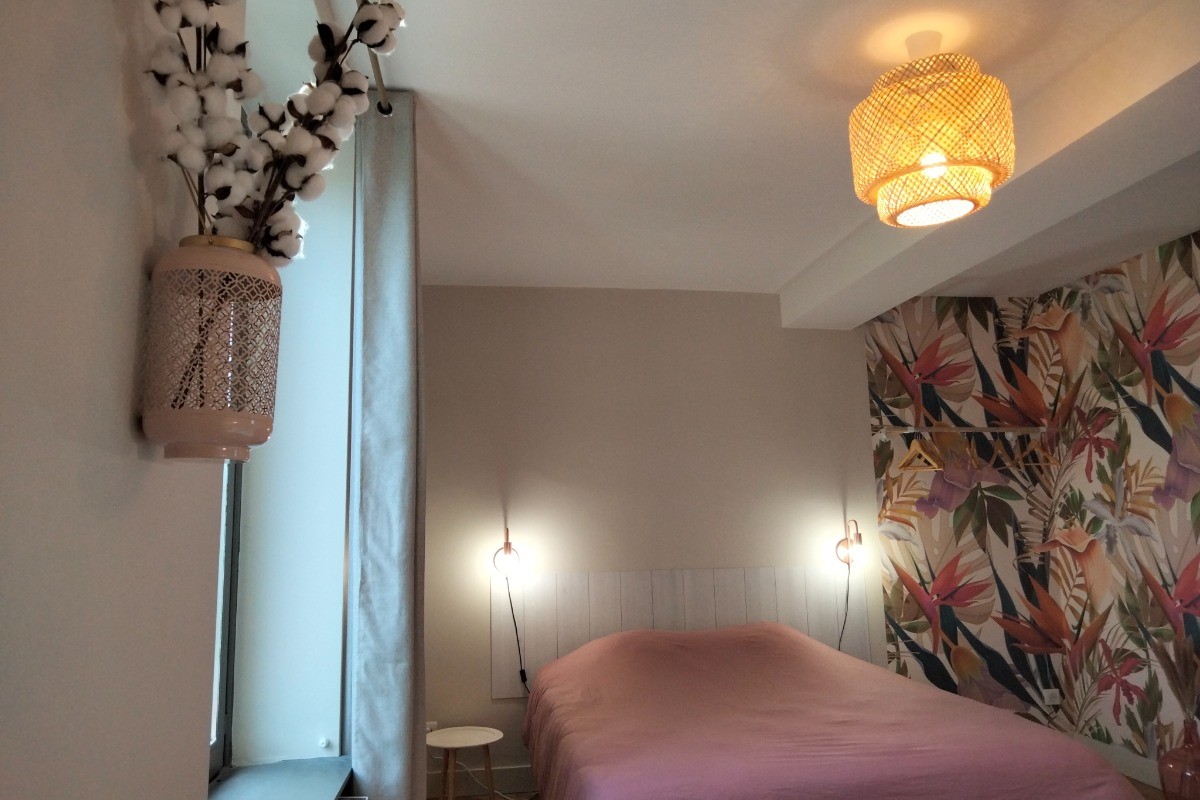 Gîte de Briante - Chambre Florale au 1er étage