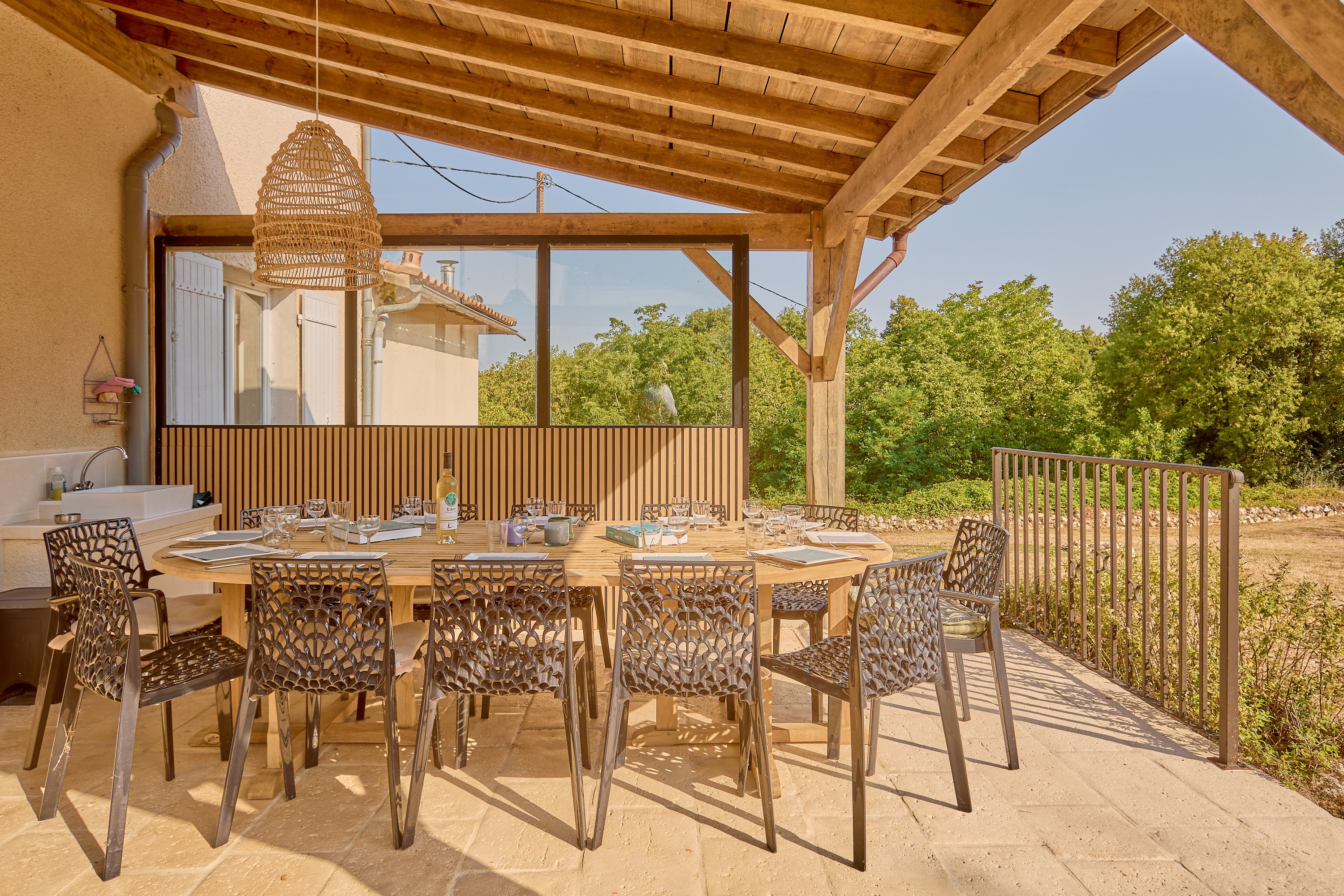 terrasse extérieure Laugnac Le Palens