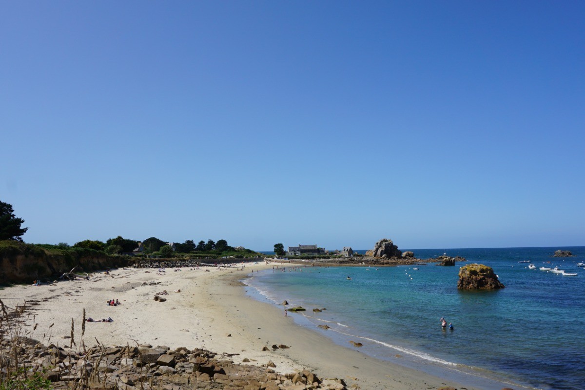 Plage de Pors Hir , en 5mn à pied