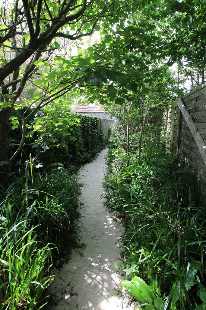chemin menant au cabanon de plage