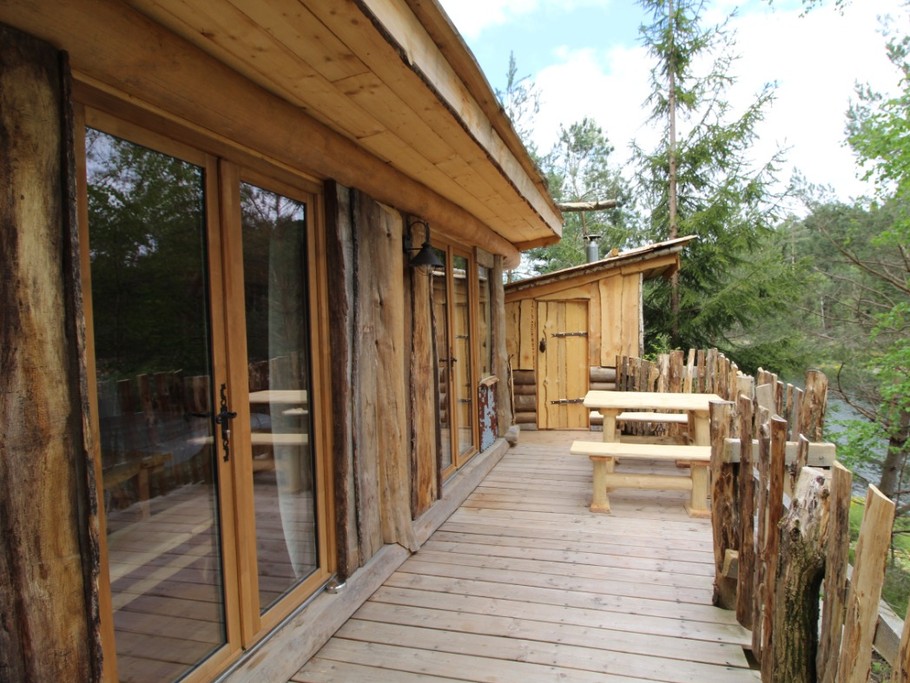 Grande Terrasse, vue lac, Bergerie du Lac - Les Cabanes du Lac de Pierre Percée