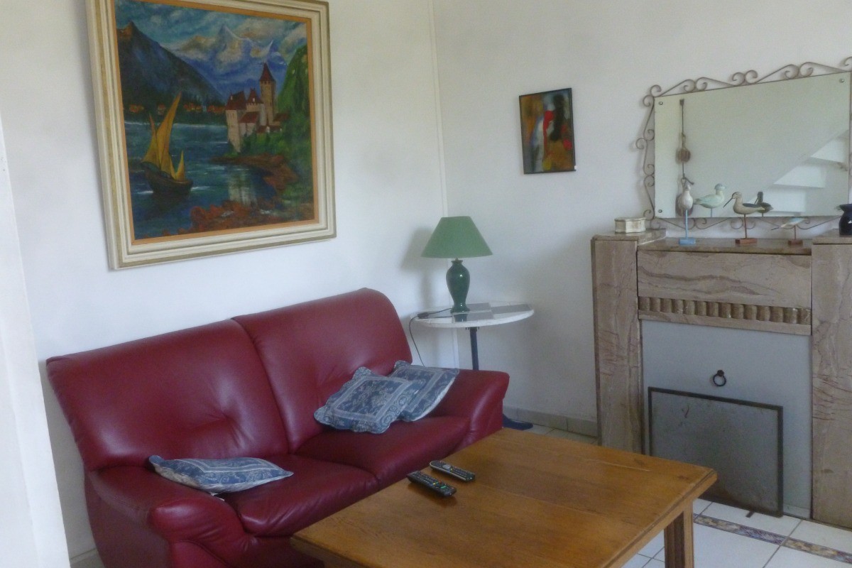 salon  1 avec télé et cheminée