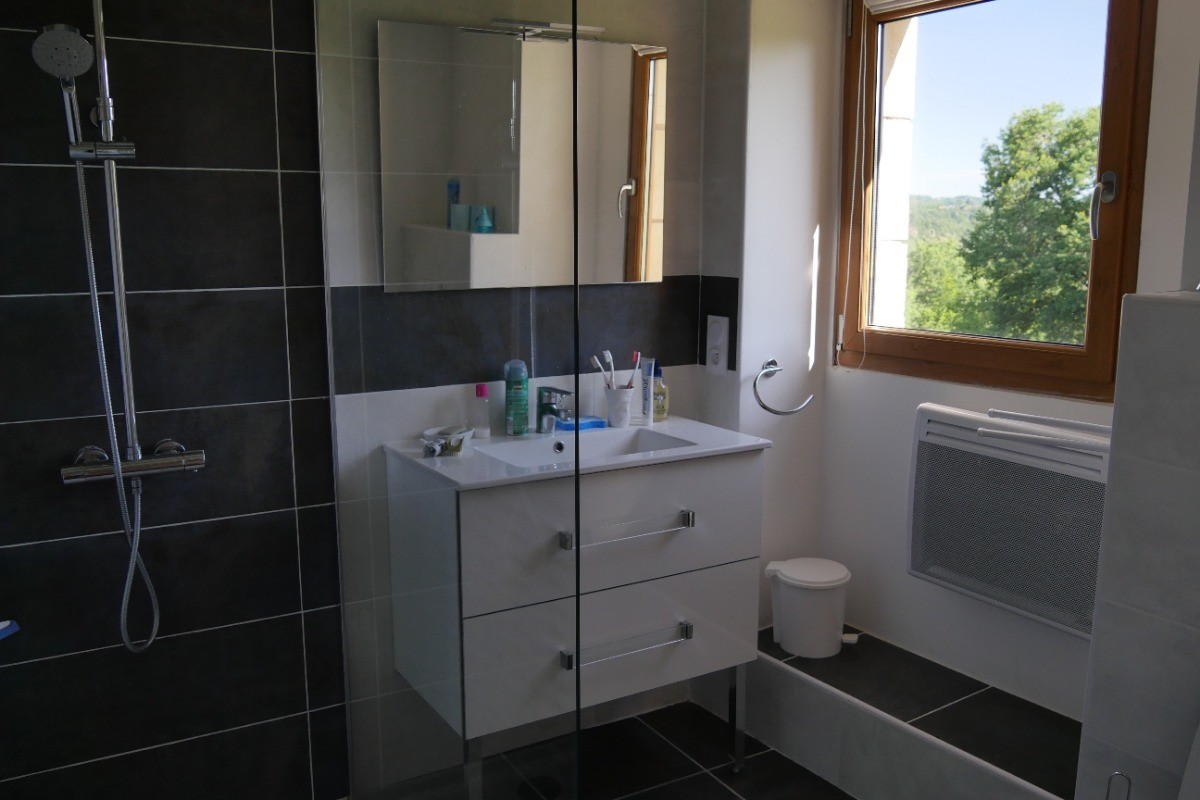 salle de bains (refaite en 2017) grande douche