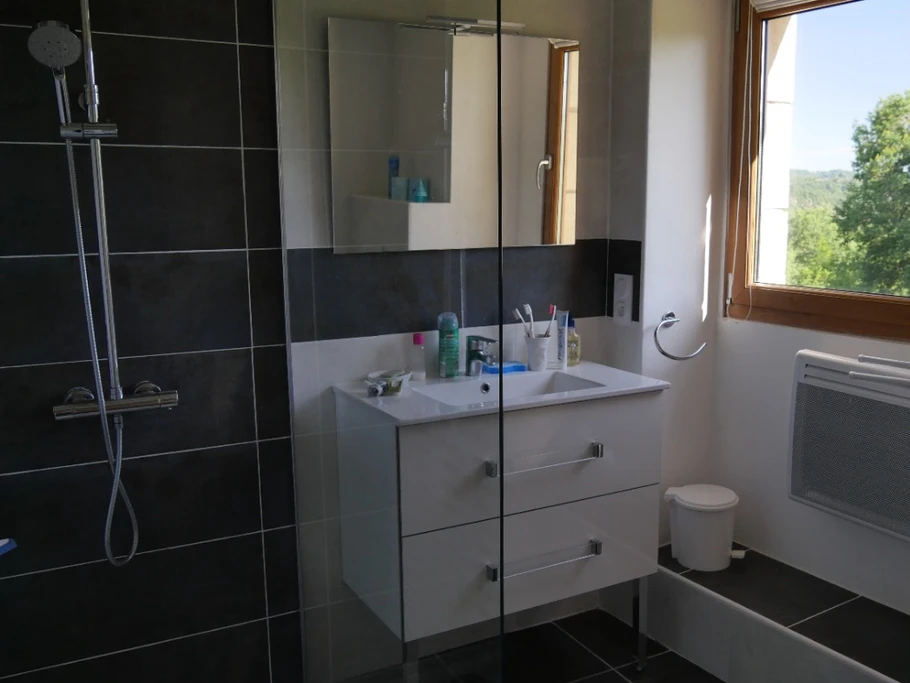 salle de bains (refaite en 2017) grande douche