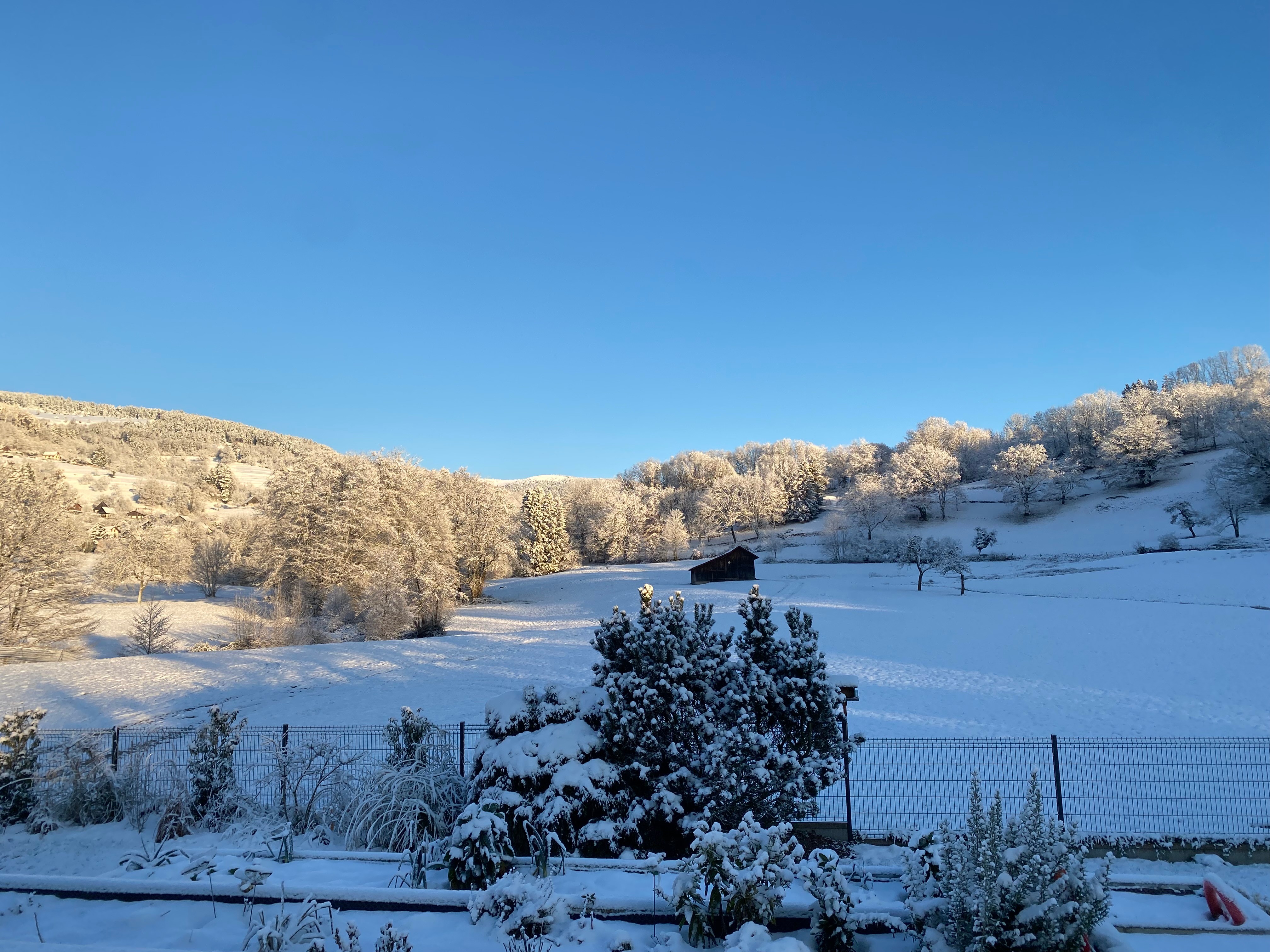 Vue derrière le gîte
