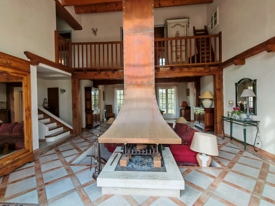 Fireplace in the living room