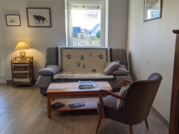 Coin salon , tv, meuble bibliothèque...