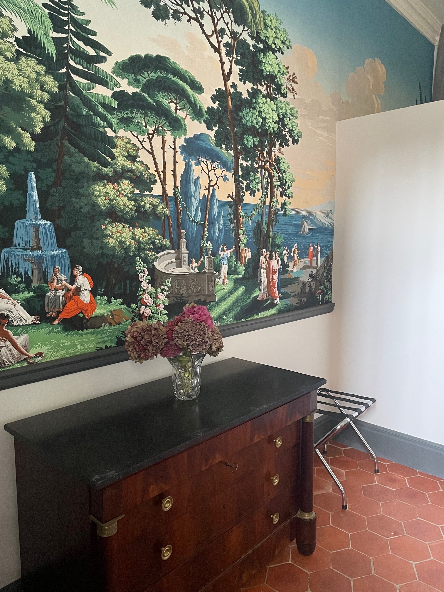 Chambre 1 RDC Marquise Sophie de Frégeville, détail - Château de Ville au Val