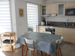 Living room with open kitchen