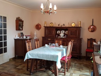 L'espace petit déjeuner dans la salle à manger