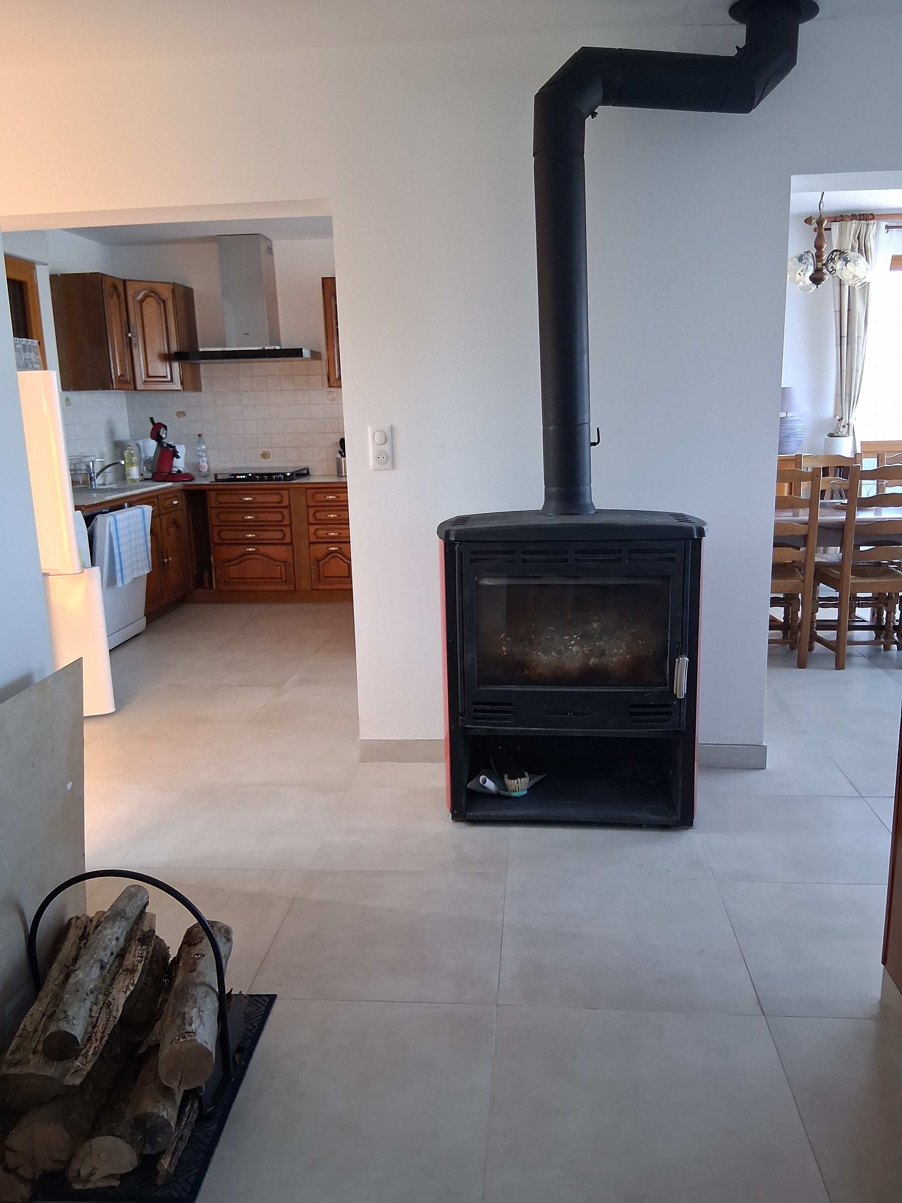 Poêle à bois - Maison Les Sables