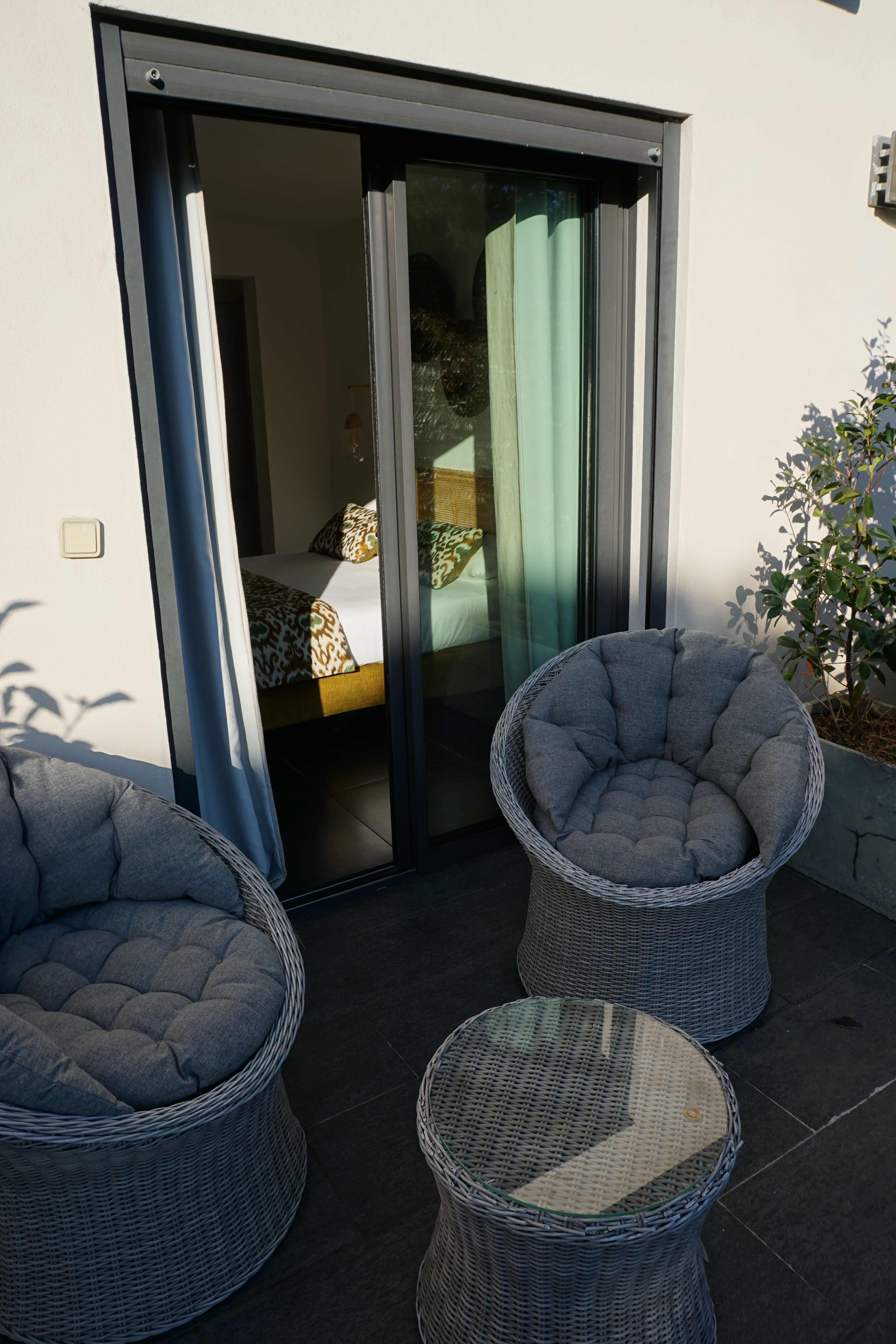 Terrasse chambre douillette