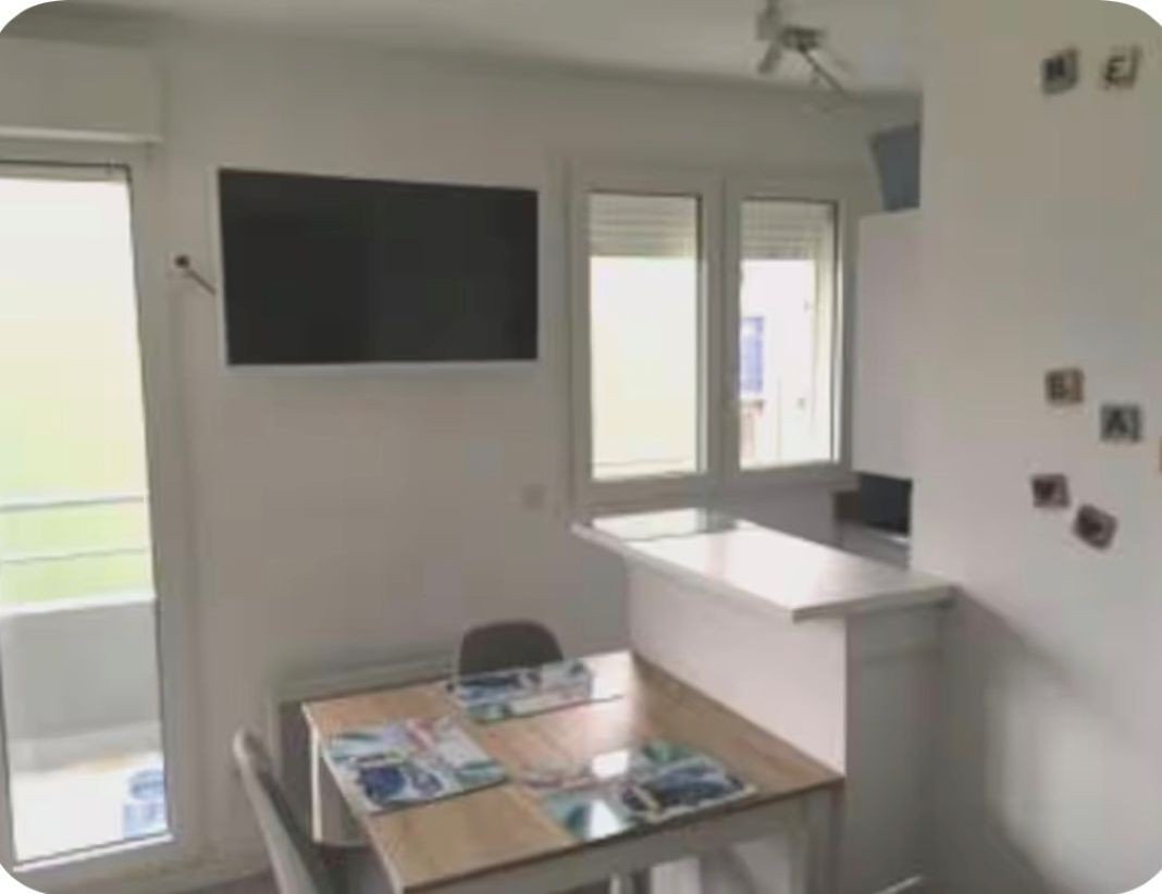 Cuisine et coin repas Mers les Bains Studio Trimaran Hauts de France