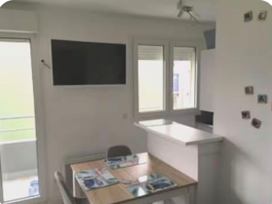 Cuisine et coin repas Mers les Bains Studio Trimaran Hauts de France