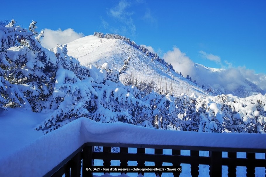 Chalet Les EPILOBES - VUE TERRASSE - Savoie - Location vacances 8pers - albiez-montrond